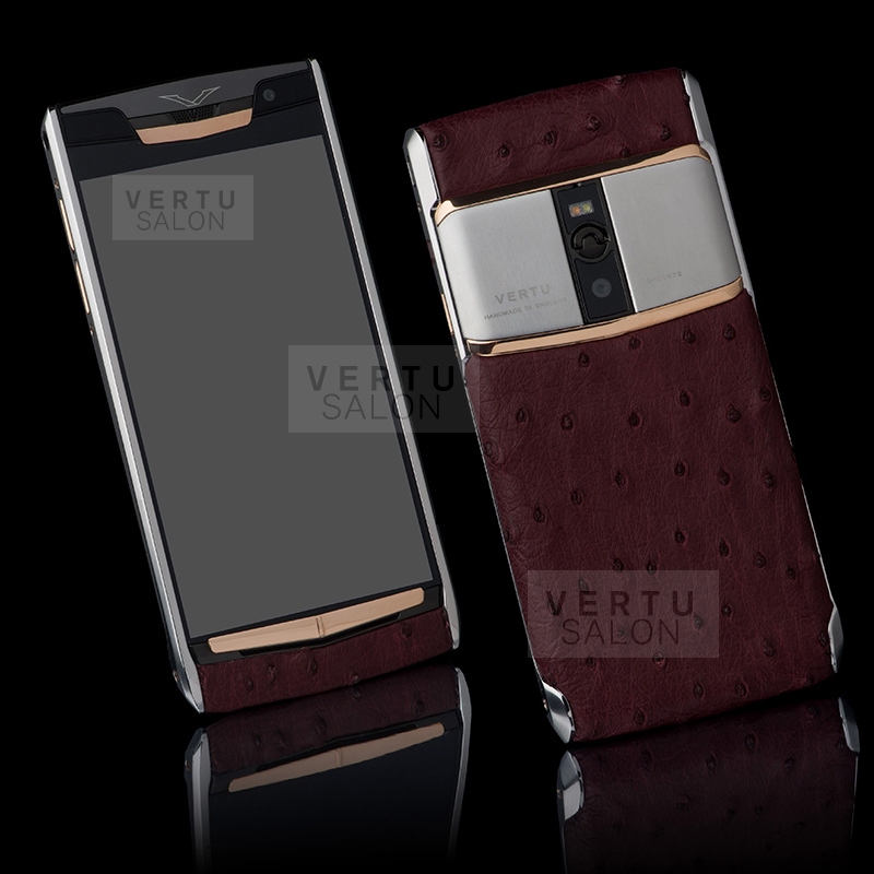 Телефоны и смартфоны Vertu с отделкой из страуса